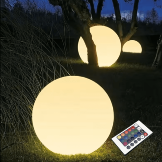 Ηλιακη/Επαναφορτιζομενη Rgbw Led Μπαλα D25Cm Ip54 Lifepo4 1800Mah