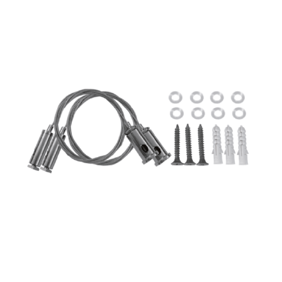 Hanging Kit For Profile With 1Pc Steel Wire 2M & Installation Accessories