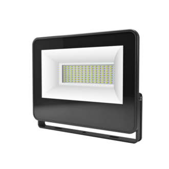 Black Led Smd Flood Luminaire Ip66 100W 3000K 10000Lm 230V Ac Ra80