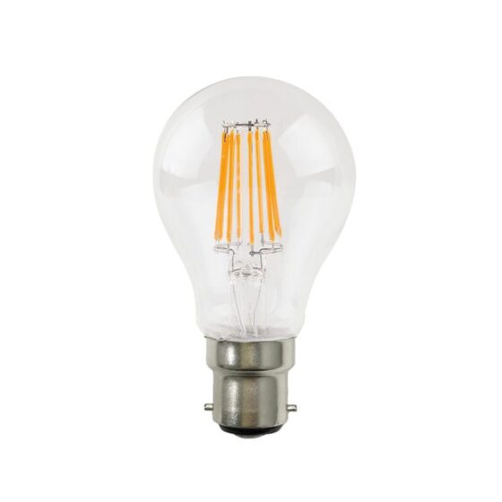 Led Filament B22 A60 8W 6500K 230V Ac 915Lm Ra80 30000H 360°