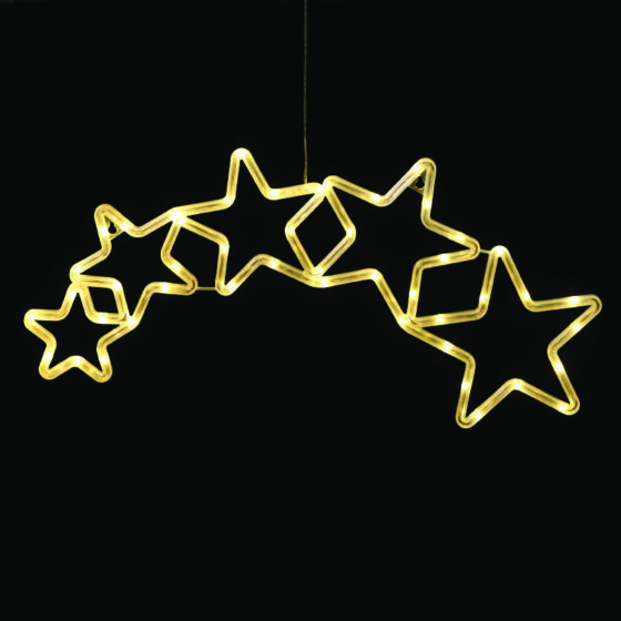 "Plastic 5 Stars" 47 Led Λαμπακια Ww Μπατ. (3Χαα)/Usb