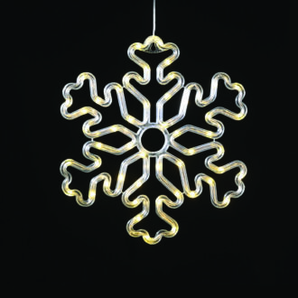 "Plastic Snowflake" 50 Led Λαμπακια Ww Μπατ. (3Χαα)/Usb