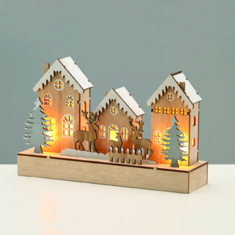 Wooden Village  10 Led Λαμπ Θερμο Σταθερο Μπατ (2Χαa) 25*7*15Cm Ip20