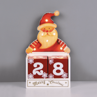 "Wooden Santa Calendar" 6 Led Ww Λ/Κια Μπ/Ριεσ (2Aaα) Ip20 12.5X6.7X20.5M