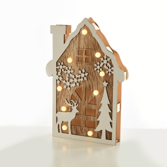 "Plywood House" 9 Led Ww Λ/Κια Μπ/Ριεσ (2Aa) Ip20 19X4X29Cm