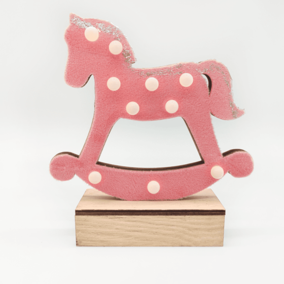 "Wooden Pink Horse"