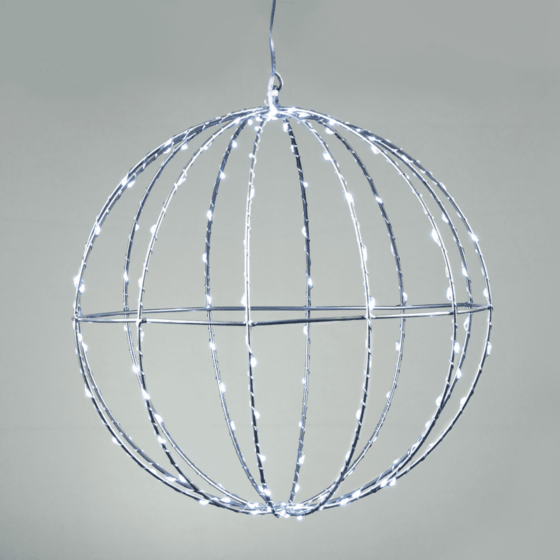 "D30Cm Silver Ball" 144 Μινι Led Λαμ