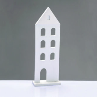 Wooden Decorative White House  Μοτιφ 11.5*5*33