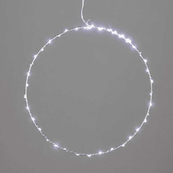 "D30Cm Silver Round" 45 Μινι Led Λαμ