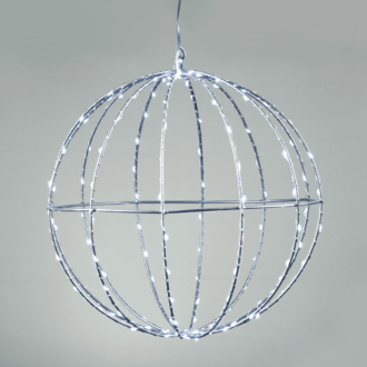 "D20Cm Silver Ball" 96 Μινι Led Λαμ