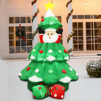 Inflatable Up&Down Xmas Tree 20 Led Λαμπ.ανταπ.(12V) Cw Σταθερο Ip44 120*100*180Cm 2M Καλ