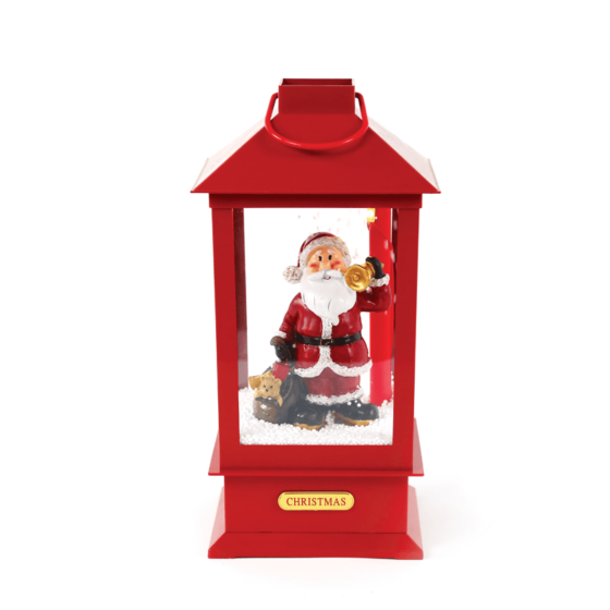 "Plastic Snowy Music Santa Lantern"