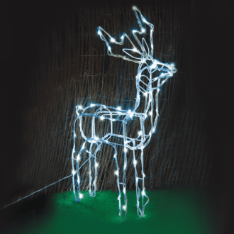 "Standing Reindeer" 100 Led Σχεδ. Λαμπ Σειρα Cw Αντ.31Vdc & 8 Προγ. Ip44