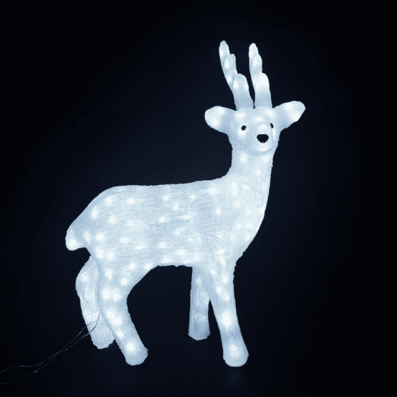 Acrylic Standing Reindeer 150 Led Λευκα Ip44 57