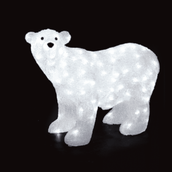 Acrylic Back Bear 240 Led Λευκα Ip44 97*42*75Cm  30Cm Καλ.