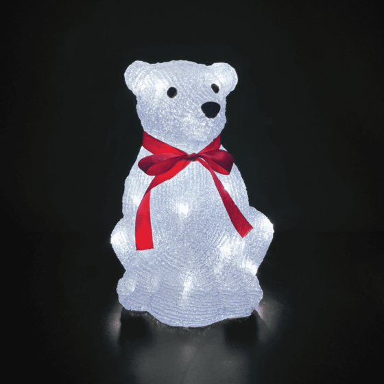 Acrylic Sitting Bear 30 Led Λευκα Ip44 22