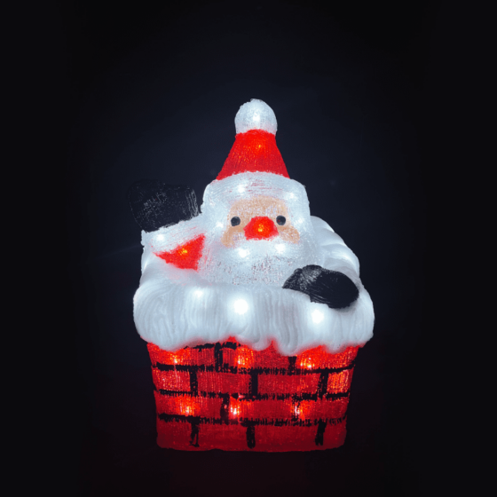 Acrylic Chimney Santa 50 Led Λευκα Ip44 23