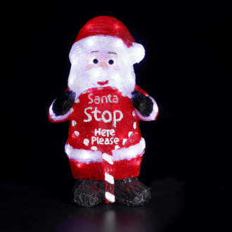 Acrylic Standing Santa 60 Led Λευκα Ip44 24