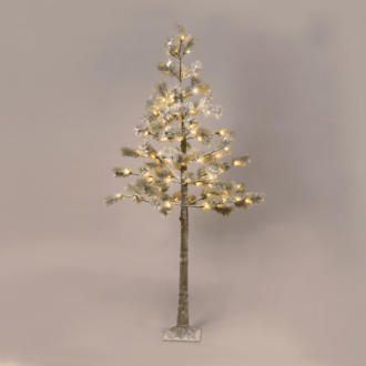 "Snow Pine Tree" 96 Ww Led Λαμπακ.ανταπτ.(24Vdc) Ip44 21X21X180Cm 3M Kαφε Καλ. Τροφ.