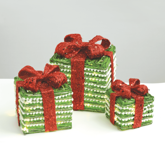 Set "Green Silver Rattan Gift Box