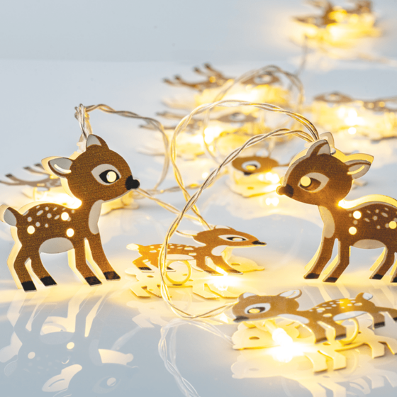 Υπο Καταργ "Metal Christmas Motifs" Ελαφι 10 Led Λαμπακ Σειρα Μπατ(3Xaa) Ww Ip20 135+30Cm Διαφαν