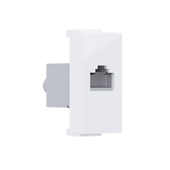 Modys Πριζα Δικτυου Λευκη 1 Στ. Rj45 Cat.6 Με Θωρακιση Ip20