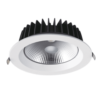 Led Λευκο Χωνευτο Φωτιστικο 40W 6500K 5000Lm 100° 230V Ac Ra80 Φ230*77Mm 5Yrs