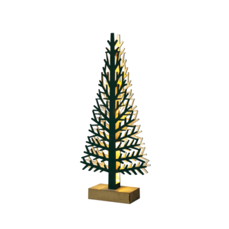 “Wooden Xmas Tree Light” Πρασινο Δεντρο-Μεγαλο 10Led Λαμπακ Μπαταρ(2Xaaa) Θερμο Λευκο Ip20 21X5X47Cm